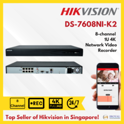 Hikvision DS-7608NI-K2 8 channel IP NVR, 8MP resolution