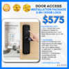 5-in-1 SMART DOOR LOCK Fingerprint Password Mechanical Key Door Card Smart Phone Code 100 users Door Access INSTALLATION