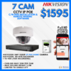 HIKVISION DS-2CD1123G0E-I CCTV Solution POE Network IP Package – 7 CAM Package | IR Night Vision | with Installation | Full HD 1080 | 24Hrs Recording