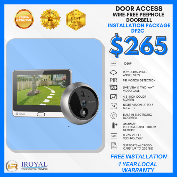 EZVIZ DP2C Wire-free Peephole Doorbell Door Access INSTALLATION PACKAGE