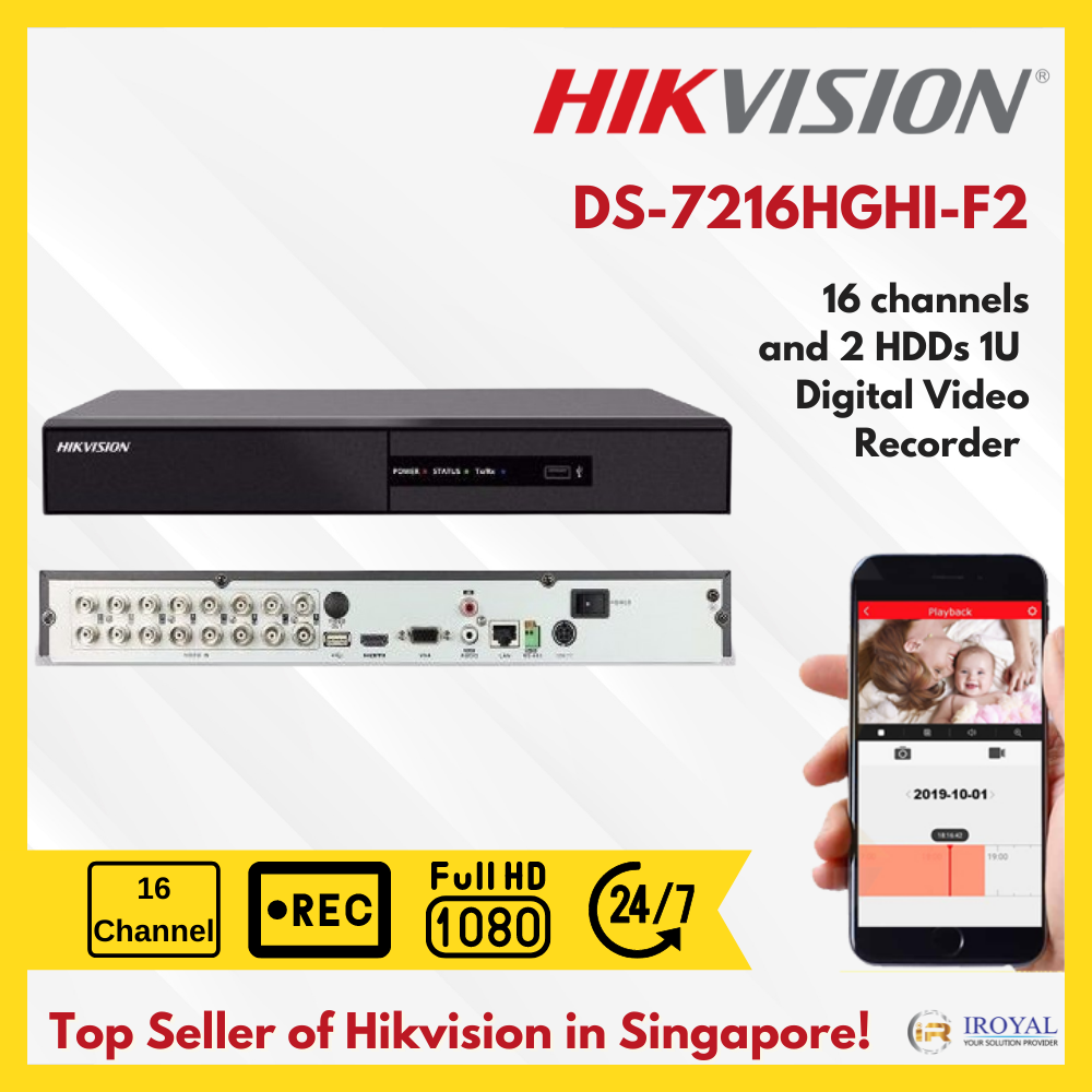 Hikvision Ds 7216hghi F2 H 264 H 264 16ch Turbo Hd Dvr Iroyal