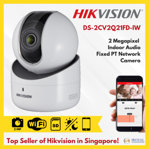 HIKVISION DS-2CV2Q21FD-IW 2MP Pan Tilt Security Night Vision Motion Detection Monitoring IP Camera
