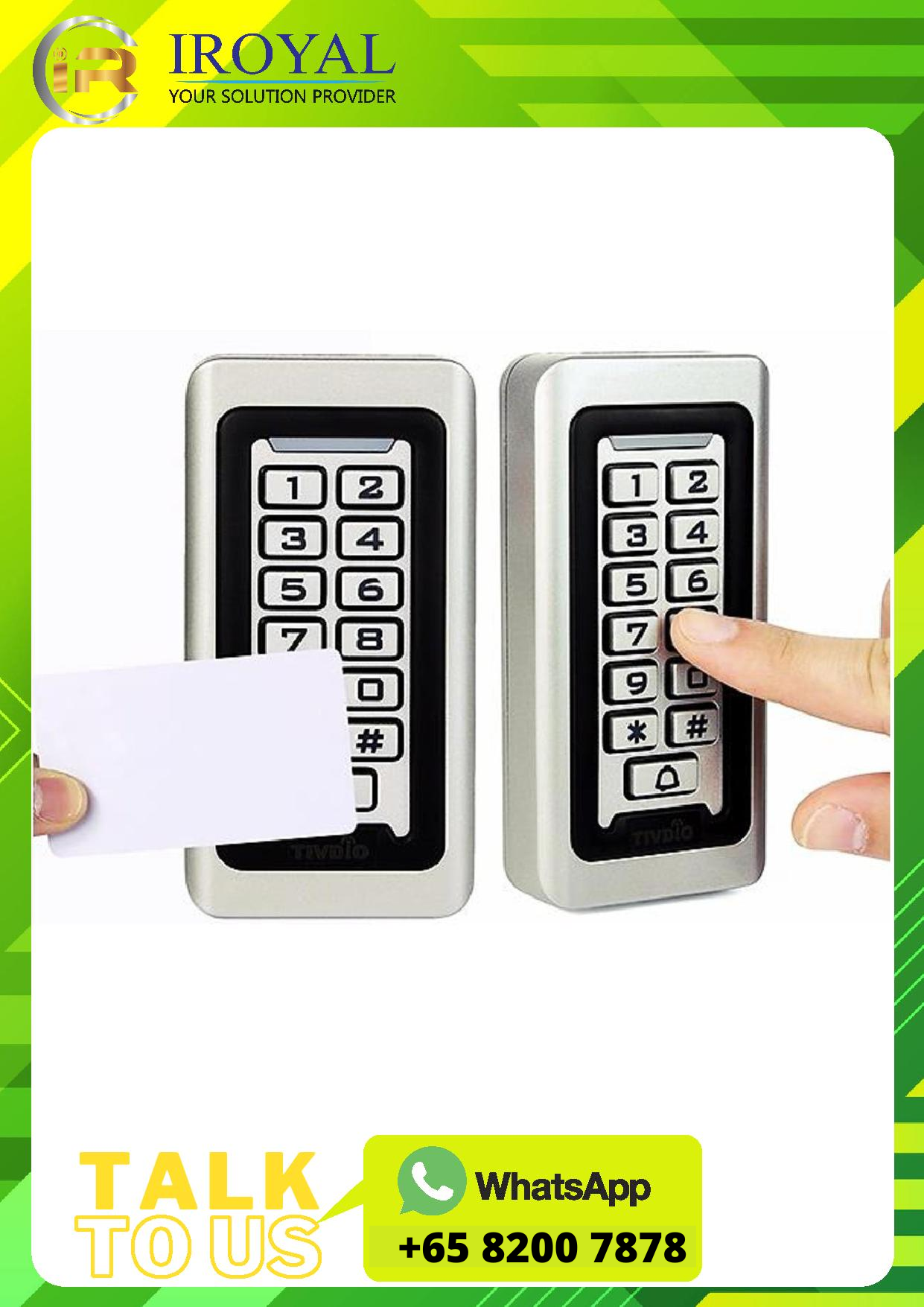 FS601 Double Leaf Door Keypad RFID Access Control System Proximity Card Standalone 2000 Users Door Access Installation Package