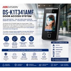 Hikvision DS-K1T341AMF Single Door Access System - Facial Recognition Two Way Video Audio Intercom Biometric Card & Pin No | Weather Proof | Fast and Secure Installation! 12 Hikvision DS K1T341AMF (2)