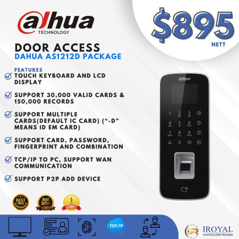 Door Access Biometric Reader Dahua AS1212D Package
