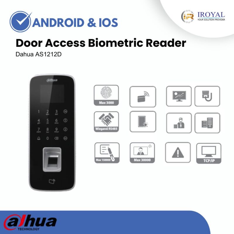 Door Access Biometric Reader Dahua AS1212D Package 