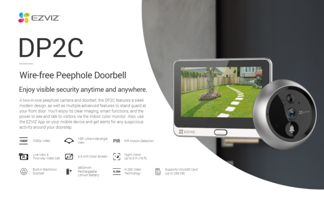 EZVIZ DP2C Wire-free Peephole Doorbell Door Access INSTALLATION PACKAGE
