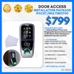 ZKteco iFace7 Face and Fingerprint Access Control and Time Clock Time Attendance Biometric Door Access INSTALLATION