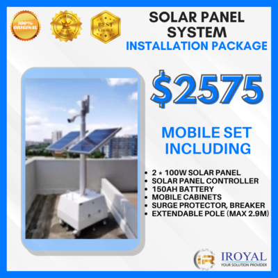 IROYAL 100W SOLAR PANEL MOBILE SET WITH CONTROLLER