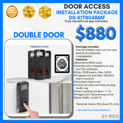 Hikvision DS-K1T804BMF Double Door Access Biometric Fingerprint Access INSTALLATION PACKAGE