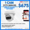 HIKVISION DS-2CD2345G0P-I CCTV ANALOG Camera - 1 CAM Package | 4MP | 180 Degree View | Reduced Distortion | With Installation