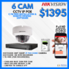 HIKVISION DS-2CD1123G0E-I CCTV Solution POE Network IP Package – 6 CAM Package | IR Night Vision | with Installation | Full HD 1080 | 24Hrs Recording