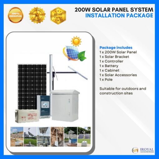 Get 2200w Solar Panel System Installation Package free setup only on Iroyal! Suitable for home, office or warehouse.
