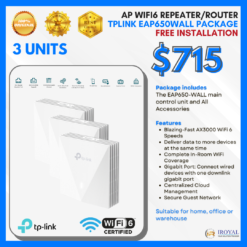 TPLINK EAP﻿650 wall Ap Wifi6 Repea﻿ter Router Ceiling Access Point Package 1 UNIT with installation (3)