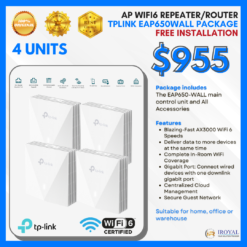 TPLINK EAP﻿650 wall Ap Wifi6 Repea﻿ter Router Ceiling Access Point Package 1 UNIT with installation (4)