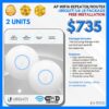 Ubiquiti u6 Long Range Ap Wifi6 Repea﻿ter Router Ceiling Access Point Package 1 UNIT with installation (2)