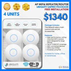 Ubiquiti u6PRO Ap Wifi6 Repea﻿ter Router Ceiling Access Point Package (4)