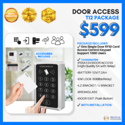 One Single Door RFID Card Access Control Keypad Support 1000 Users Weather proof design Support one door Can be use as stand alone keypad Door Access T12 PACKAGE