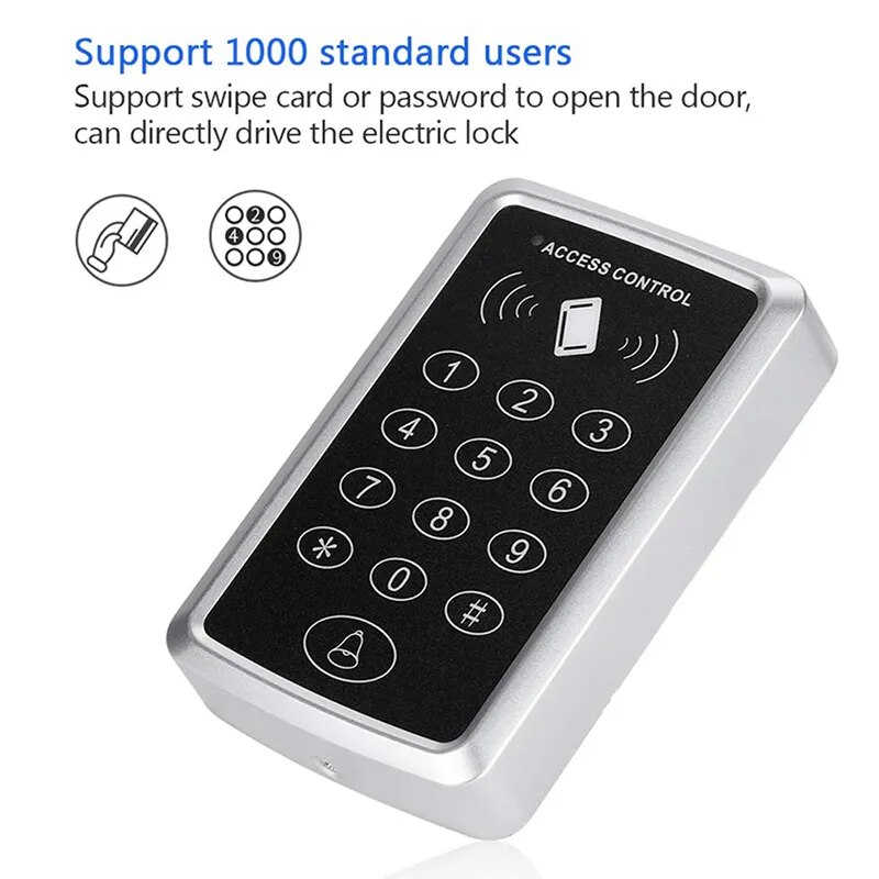 One Single Door RFID Card Access Control Keypad Support 1000 Users Weather proof design Support one door Can be use as stand alone keypad Door Access T12 PACKAGE (6)