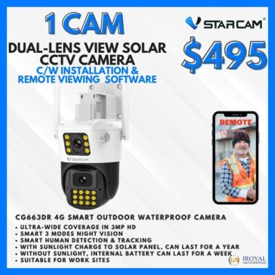 Vstarcam Dual Lens View Solar CCTV Camera 1 CAM Packa CG663DR 4G Smart Outdoor Waterproof Camera (1)