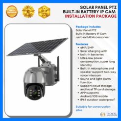 Solar Panel PTZ Built in Battery IP Cam 1 CAM Package Smart Outdoor Waterproof CCTV Camera (1)