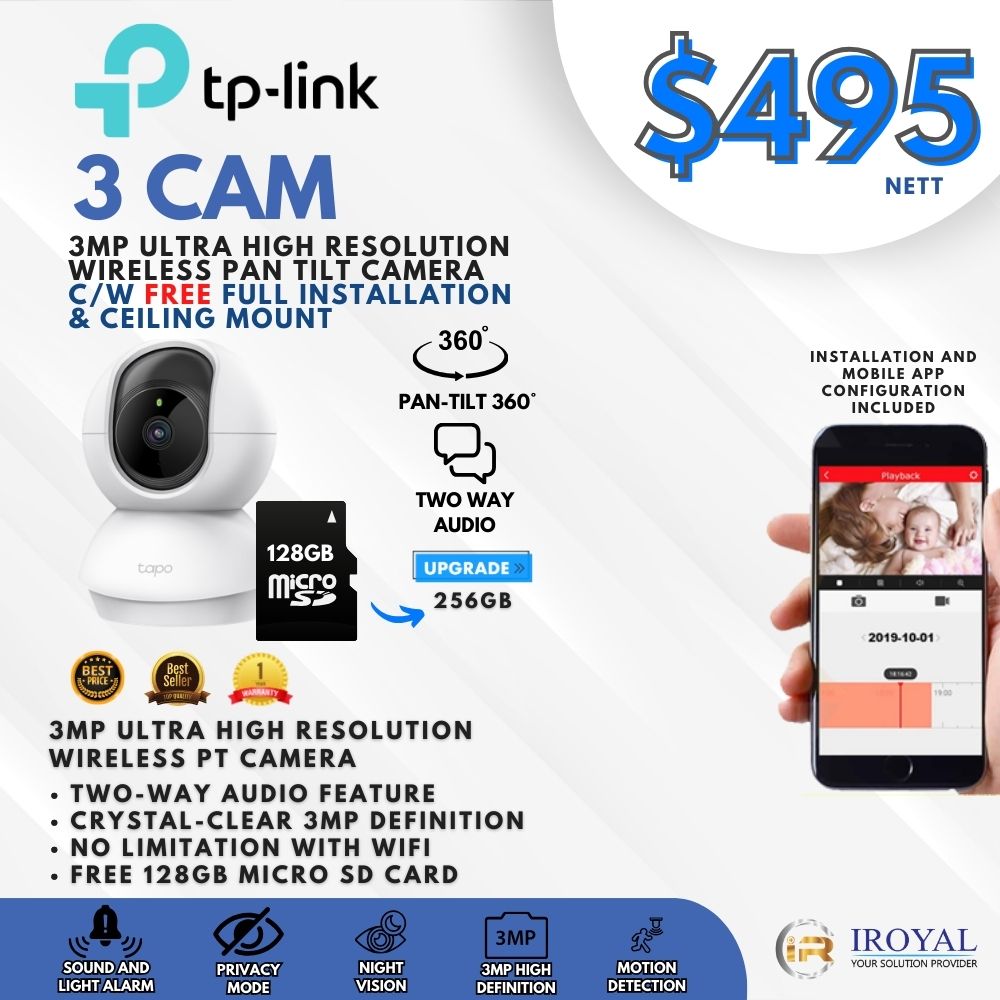 TPLINK 128GB 3MP ULTRA HIGH RESOLUTION WIRELESS PAN TILT camera (3)