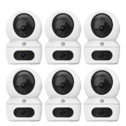 EZVIZ H7C Dual 2K Dual Lens 6 CAM PACKAGE Pan Tilt Smart Color Night Vision Auto Smart Tracking WiFi Camera with 64GB microSD card