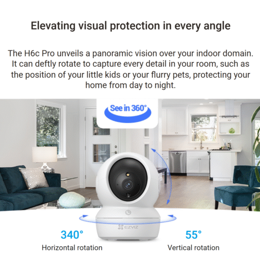 EZVIZ H6C 2K 2 TO 8 CAM Pan Tilt Smart Color Night Vision Auto Smart Tracking WiFi Camera (8)