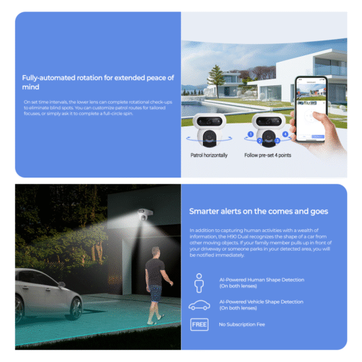 EZVIZ H90 Dual 2K Pan Tilt Smart Color Night Vision Auto Smart Tracking WiFi Camera (5)