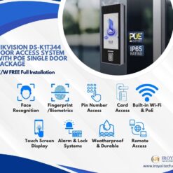 Hikvision DS-K1T344 Door Access System with PoE Single Door Package Wi-Fi 4.5 LCD Touch Screen Face Recognition, Card, PIN & Fingerprint 4 Hikvision DS K1T344 Door Access System