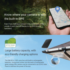 EZVIZ EB8 4G SIM Card 2K Pan & Tilt Wire-Free Battery IP CCTV Camera with Solar Panel 18 4