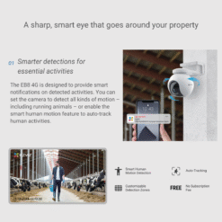 EZVIZ EB8 4G SIM Card 2K Pan & Tilt Wire-Free Battery IP CCTV Camera with Solar Panel 19 5