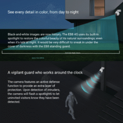 EZVIZ EB8 4G SIM Card 2K Pan & Tilt Wire-Free Battery IP CCTV Camera with Solar Panel 22 8