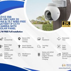 EZVIZ EB8 4G SIM Card 2K Pan & Tilt Wire-Free Battery IP CCTV Camera with Solar Panel 14 EZVIZ EB8 4G SIM Card 2K