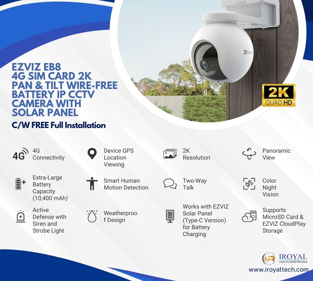 EZVIZ EB8 4G SIM Card 2K EZVIZ EB8 4G SIM Card 2K