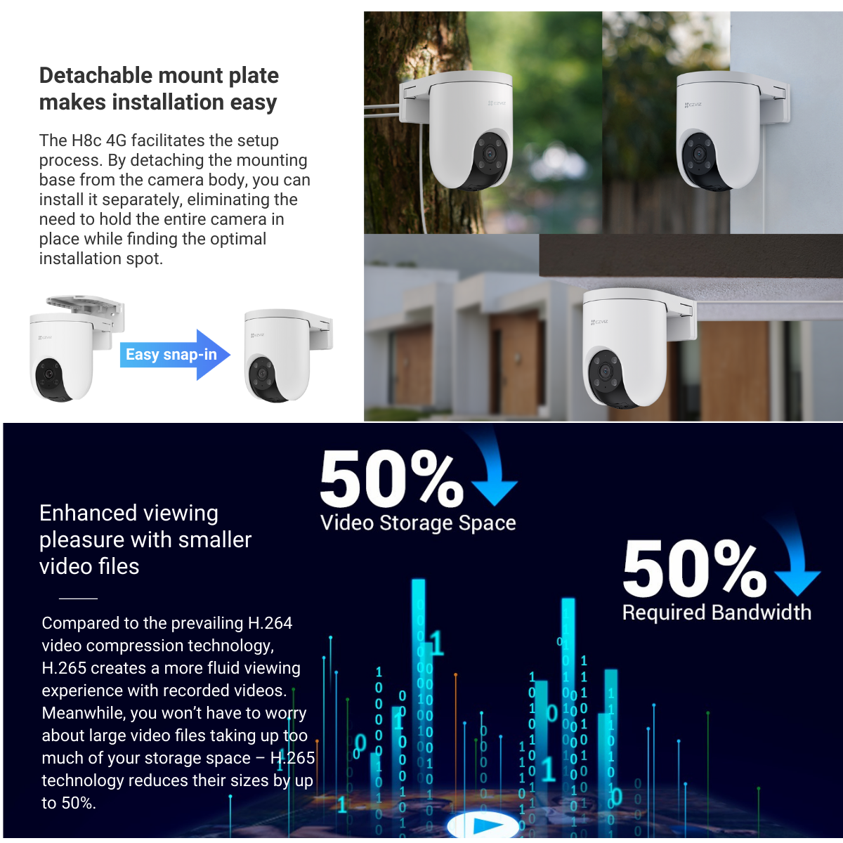 EZVIZ H8c 4G SIM Card 2K Pan & Tilt Outdoor IP CCTV Camera 12 EZVIZ H8c 4G SIM Card 2K Pan & Tilt Outdoor IP CCTV Camera (10)
