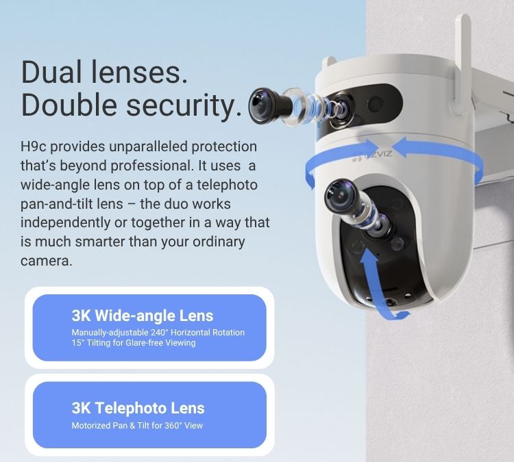 EZVIZ H9C Dual 3K Pan & Tilt WiFi Outdoor CCTV Camera with Installation 5 EZVIZ H9C Dual 3K Pan & Tilt WiFi Outdoor CCTV Camera with Installation (2)