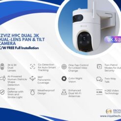 EZVIZ H9C Dual 3K Pan & Tilt WiFi Outdoor CCTV Camera with Installation 14 EZVIZ H9C Dual 3K Pan & Tilt WiFi Outdoor CCTV Camera with Installation