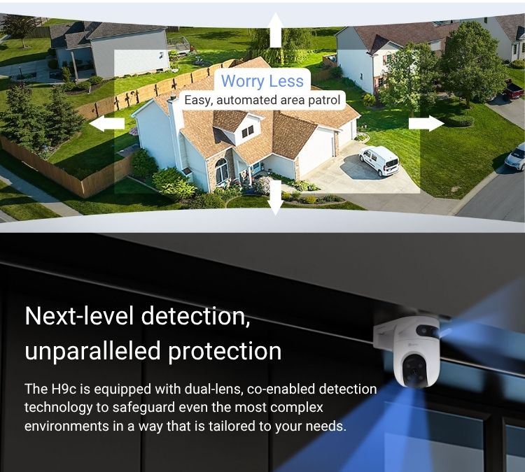 EZVIZ H9C Dual 3K Pan & Tilt WiFi Outdoor CCTV Camera with Installation (4) EZVIZ H9C Dual 3K Pan & Tilt WiFi Outdoor CCTV Camera with Installation (4)