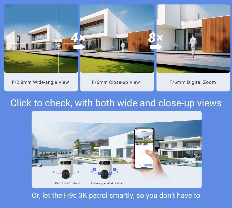 EZVIZ H9C Dual 3K Pan & Tilt WiFi Outdoor CCTV Camera with Installation (7) EZVIZ H9C Dual 3K Pan & Tilt WiFi Outdoor CCTV Camera with Installation (7)