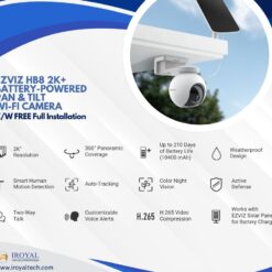 EZVIZ HB8 2K Pan & Tilt Battery Powered Outdoor CCTV Camera Package (9)