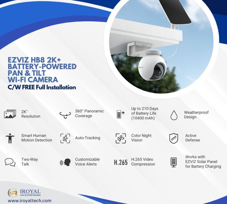 EZVIZ HB8 4G WiFi Battery Powered Solar CCTV Package 3 EZVIZ HB8 2K Pan & Tilt Battery Powered Outdoor CCTV Camera Package (9)