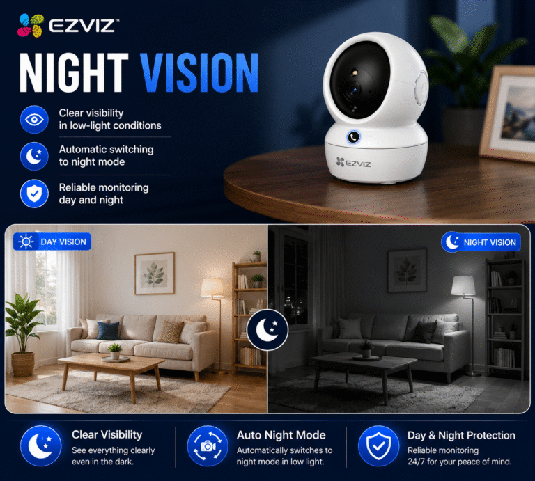 EZVIZ H6C Pro 2K Indoor Pan and Tilt WiFi CCTV Camera Tabletop Setup 7 EZVIZ H6C Pro 2K Indoor Pan and Tilt WiFi CCTV Camera Tabletop Installation Package (4)