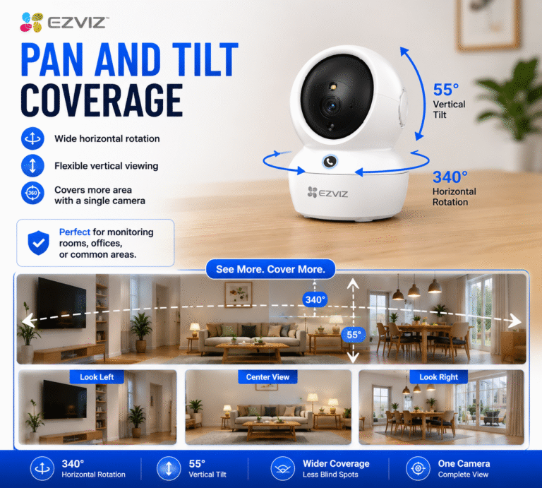 EZVIZ H6C Pro 2K Indoor Pan and Tilt WiFi CCTV Camera Tabletop Setup 5 EZVIZ H6C Pro 2K Indoor Pan and Tilt WiFi CCTV Camera Tabletop Installation Package (6)