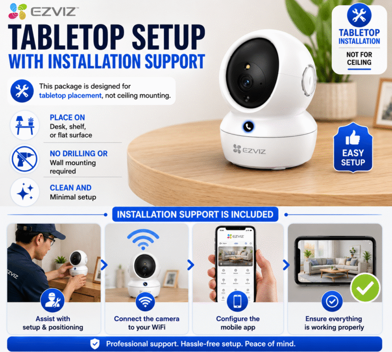 EZVIZ H6C Pro 2K Indoor Pan and Tilt WiFi CCTV Camera Tabletop Setup 3 db3cc5b9 5757 488c ac68 fff767e5ebb5