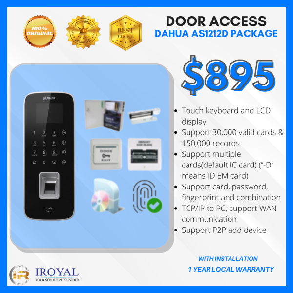 Door Access Biometric Reader Dahua AS1212D Package